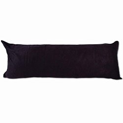 Black Microsuede Body Pillow Cover Zippers (20″x54″)