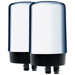 Brita On Tap Faucet Water Filter System Replacement Filters, Chrome, 2 Count