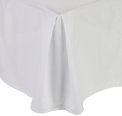 Clara Clark A Premier 1800 Collection Solid Bed Skirt Dust Ruffle, Queen, White
