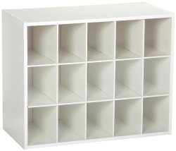 ClosetMaid 8983 Stackable 15 Cube Organizer, White