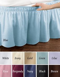 Collections Etc Elastic Bed Wrap Ruffle Bed Skirt