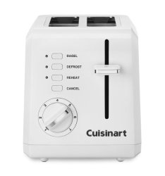 Conair Cuisinart CPT-122 2-Slice Compact Plastic Toaster (White)