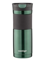 Contigo SnapSeal Vacuum-Insulated Stainless Steel Travel Mug, 20-Ounce, Greyed Jade