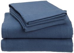 Divatex 100-Percent Cotton Flannel Twin Sheet Set, Blue Moon