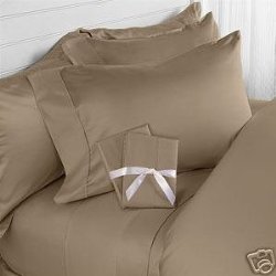Elegant Comfort 4-Piece 1500 Thread Count Egyptian Quality Bed Sheet Sets with Deep Pockets, California King, Taupe