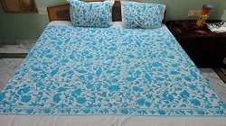Embroidered king size bedspread with matching pillow cases