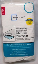 Full Mattress Protector -Waterproof Fitted Vinyl Mattress Protector