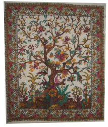 Handicrunch Tree of Life Tapestry-Bedspread-Throw-Coverlet-Lovely