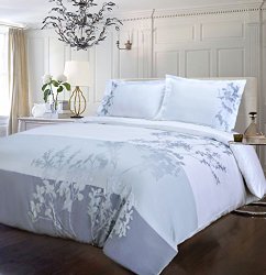 Impressions 100% Cotton, 3-Piece King/California King, Single Ply, Soft, Embroidered Sydney Duvet Cover Set