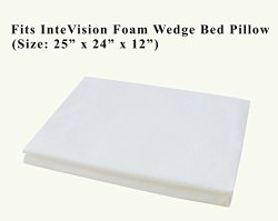 InteVision 400 Thread Count, Version of the InteVision Foam Wedge Bed Pillow (25″ x 24″ x 12″)