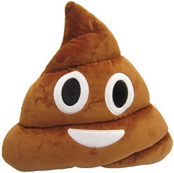 LeBeila Emoji Pillow Prime Stuffed Cushion Emoji Poop/poo Shaped Happy Naughty Laughing Face Doll Toy Big 32cm (One size, Brown)