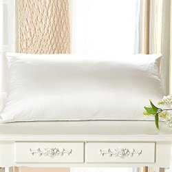 Lilysilk 100% Pure Mulberry Silk Pillowcase 19 Momme with Cotton Underside Satin White Standard 20”*30”
