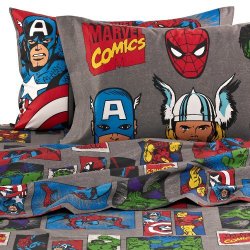 Marvel Heroes “Super Heroes” Twin Size Sheets Set – Avengers