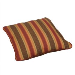 Mozaic Corded Indoor/Outdoor Square Floor Pillow, 28-Inch, Autumn Stripe