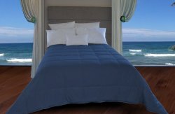 Natural Comfort New in Color Down Alternative Comforter, Queen, French Mediterranean(Blue)