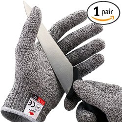 NoCry Cut Resistant Gloves – High Performance Level 5 Protection, Food Grade. Size Medium. Free Ebook Included!