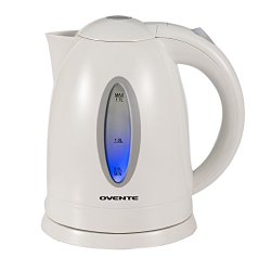 Ovente KP72W Cordless Electric Kettle, 1.7-Liter, White