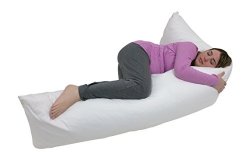 Oversized Body Pillow/Pregnancy Maternity Pillow, 20 x 90 inch – w/ Zippered Cover – Exclusively by Blowout Bedding RN# 142035