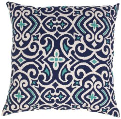 Pillow Perfect Blue/White Damask 23-Inch Floor Pillow