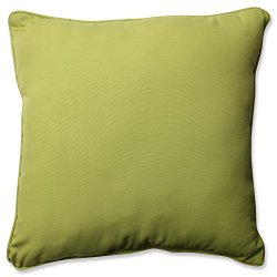 Pillow Perfect Outdoor/Indoor Fresco Floor Pillow, 23″, Solid, Pear/Green