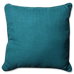 Pillow Perfect Outdoor/Indoor Rave Floor Pillow, 23″, Solid, Teal/Blue