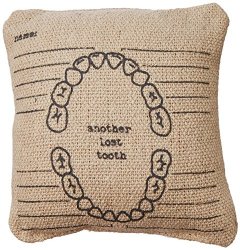 Primitives by Kathy Another Lost Tooth Pillow, 5.25-Inch by 5.25-Inch