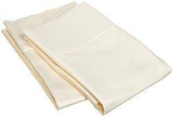 Scala Hotel Collection 600 Thread Count 2 Pc Ivory Solid Pillow Cases Queen Size