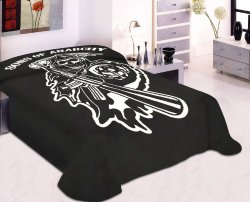 Sons Of Anarchy Reaper Blanket- Soft Plush Thick, Queen/Full Size Mink Blanket