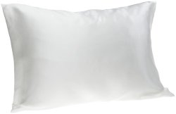 Spasilk 100% Pure Silk Facial Beauty Pillowcase, White, King Size