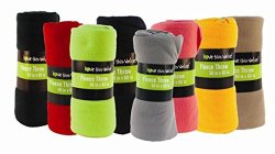 Super Soft Cozy Fleece Throw Blanket – 50×60 Fleece Blanket (Assorted Colors)
