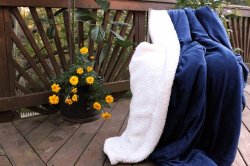 Tache Dark Navy Blue Warm Super Soft Sherpa Winter Night Micro Fleece Throw Blanket( 63″ x 87″ )
