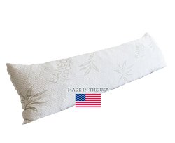 The Original Shredded Memory Foam Body Pillow with Bamboo Cover by Coop Home Goods – Made in the USA