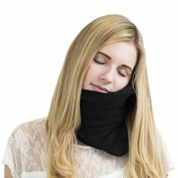 Trtl Pillow – Scientifically Proven Super Soft Neck Support Travel Pillow – Machine Washable Black