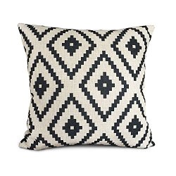 Uphome White and black Series Geometry Polyester Home Decorative Accent Throw Pillow Cover Cushion Case Pillow Sham for Sofa 18-Inch (A-1)