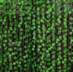 7.87ft Artificial Boston ivy Green Vine Leaf Garland Plants Fake Foliage Flowers Decoration