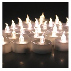 AGPtek® Set of 6 Battery (included) Operated Flameless Warm White Tealight Candles with Timer Feature