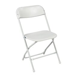 Best Choice Products® (5) Commercial White Plastic Folding Chairs Stackable Wedding Party Event Chair