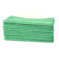 Chemical Guys MICMGREEN12 Workhorse Professional Grade Microfiber Towel, Green – 16 in. x 16 in. (Pack of 12)