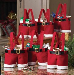 Collections Etc – Santa Pants Gift And Treat Bags