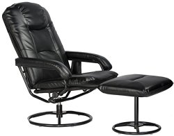 Comfort Products 60-0582 Leisure Recliner Chair with 10-Motor Massage & Heat, Black