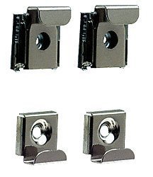 CRL Polished Chrome Plastic Lined Mirror Mounting Clips, 4 Clips Per Set
