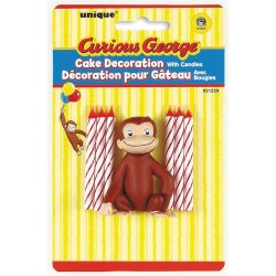 Curious George Cake Topper & Birthday Candle Set