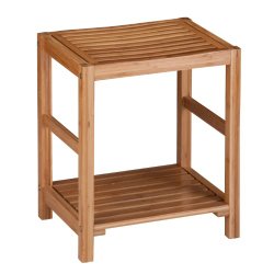 Honey-Can-Do BTH-02100 Bamboo Spa Bench with Contoured Seat, 12.6 by 20-Inch