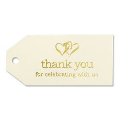 Hortense B. Hewitt Wedding Accessories 25-Pack Linked at the Heart Favor Cards, Ivory
