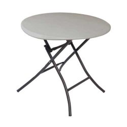 Lifetime 80230 Folding Round Table, 33 Inch, Putty