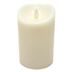 Luminara Wax Candle, 3.5 by 5-Inch, Ivory