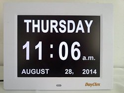 Memory Loss Digital Calendar Day Clock / with Non-Abbreviated Day & Month.