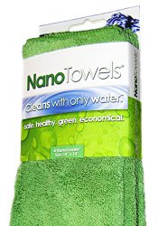 Nano Towels   The Breakthrough New Fabric Technology That Cleans with Only Water 14×14″ 4 Ct