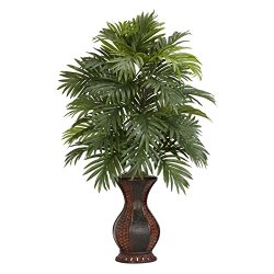Nearly Natural 6661 Areca Palm with Urn Decorative Silk Plant, Green
