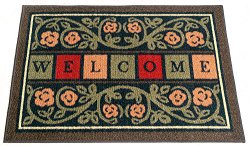 Ottohome Collection Rectangular Welcome Doormat Multi 20″X30″ Machine-Washable Non-Slip 20-Inch by 30-Inch